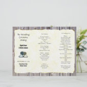 Country Boots Rustic Tri-fold Programme de mariage (Debout devant)