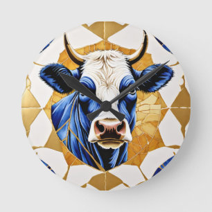 Country Bull Artwork Ronde Klok