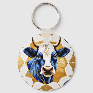 Country Bull Artwork Sleutelhanger