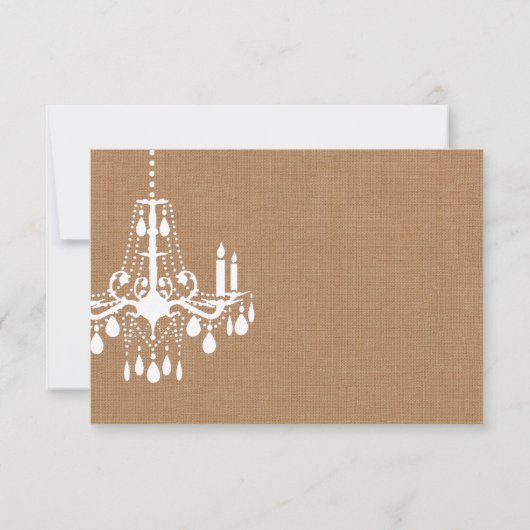 Country Burlap Chandelier RSVP (Dos)