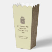 Country Burlap Mason Jar Bruiloft Bedankdoosjes (Voorkant)