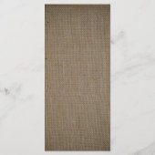 Country Burlap Mason Jar Bruiloft Menu (Achterkant)