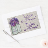 Country Charm Paarse Snoep Buffet Sticker (Envelop)