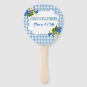 Country Check Blue Gingham Bloemen BabyQ BBQ Handwaaier (Achterkant)