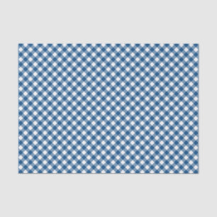 Country Chic Blue Gingham Patroon Tissuepapier