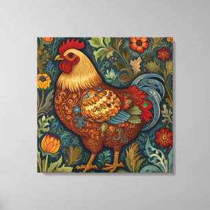 Country chic boho haan canvas afdruk