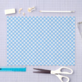 Country Chic Pastel Baby Blue Gingham Tissuepapier (Craft)