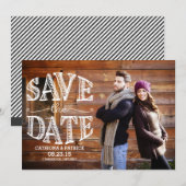 Country Chic Rustic Save the Date Foto (Voorkant / Achterkant)