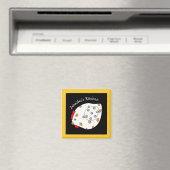 Country Chick Hen Square Magneet (Insitu (Vaatwasser))