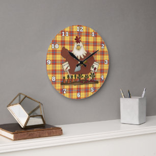 Country Chicken Kitchen horloge murale