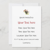 Country Chicken & Rooster Barn Scene Custom Uitnod Kaart (Achterkant)