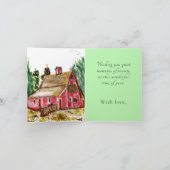 Country Christmas Old Red Grange Carte de voeux (Intérieur)