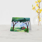 Country Church Note Kaart (Gele Bloem)