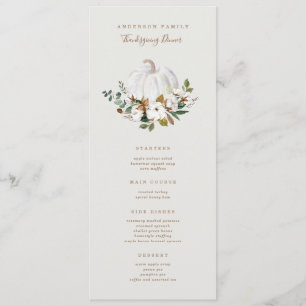 Country Citrouille Thanksgiving Dinner Menu
