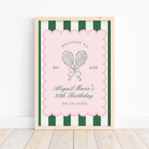 Country Club Courtside Racquet Tennis Welkom Poster
