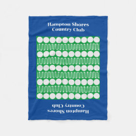 Country Club Golf Winkelwagen Blauw Fleece Deken