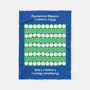 Country Club Golf Winkelwagen Blauw Fleece Deken