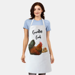 Country Cook Schort met Haan en Kip