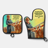 Country Cosy Melkoven Mitt en Pot Houder Set (Voorkant)