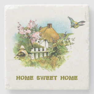 Country Cottage Home Sweet Home Stone Onderzetter