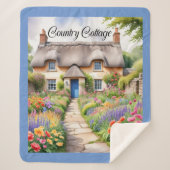 "Country Cottage" Sherpa Deken (Voorkant)