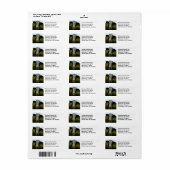 Country Cow Beef Étiquette de adresse de ferme (Feuille entière)