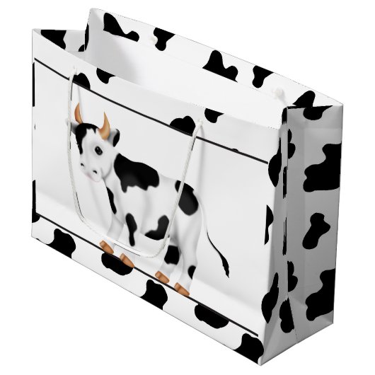 Country Cow grand sac cadeau (Devant Angle)
