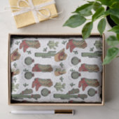 Country Cowboy Howdy Kerstmis Tissuepapier (Geschenk)