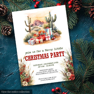 Country Cowboy Kerstfeest Uitnodiging
