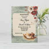 Country Cowboy Western Wedding Invitation (rust) (Debout devant)