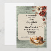 Country Cowboy Western Wedding Invitation (rust) (Devant / Derrière)