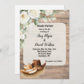 Country Cowboy Westerne bruiloft uitnodiging (Voorkant / Achterkant)