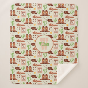 Country Cowboylaarzen Stick Horse Desert Western Sherpa Deken