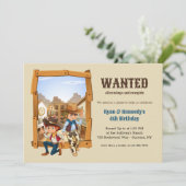 Country Cowboys Invitation de fête d'anniversaire (Debout devant)