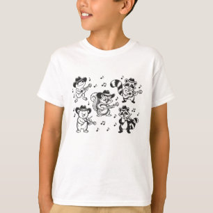 Country Diermuzikanten Cartoon T-shirt