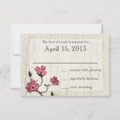 Country Dogwood Wedding RSVP Kaartje (Voorkant)