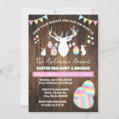 Country Easter Egg Hunt & Brunch Deer Bunnies Kaart (Voorkant)