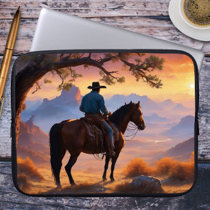 Country en Westerne Cowboy Paard Laptop Sleeve