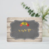 Country Fall Feuilles de musique Mariage RSVP (Debout devant)