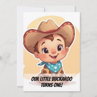 Country Farm Baby Birthday Invitation Kaart