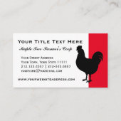 Country Farm Coop Vintage Roster Carte de visite (Devant)