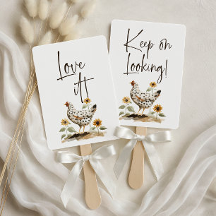 Country Farm Kippen Say Yes To The Dress Bord Handwaaier