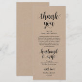 Country Farm Kraft, Place Setting Merci Cartes (Devant / Derrière)