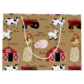 Country Farm motif grand sac cadeau (Dos)