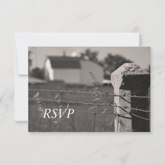 Country Farm Wedding RSVP (Devant)