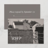 Country Farm Wedding RSVP (Devant / Derrière)