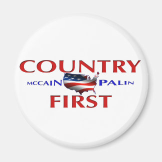 Country First John McCain Palin Magnet pour voitur