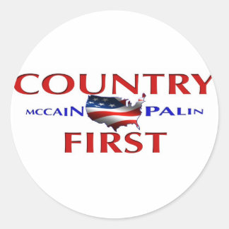 Country First John McCain Sarah Palin stickers