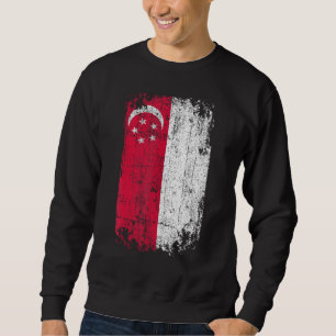 Country Flag Souvenir Grunge Flag Singapore Trui