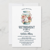 Country Floral Hourglass Retirement Invitation (Devant)